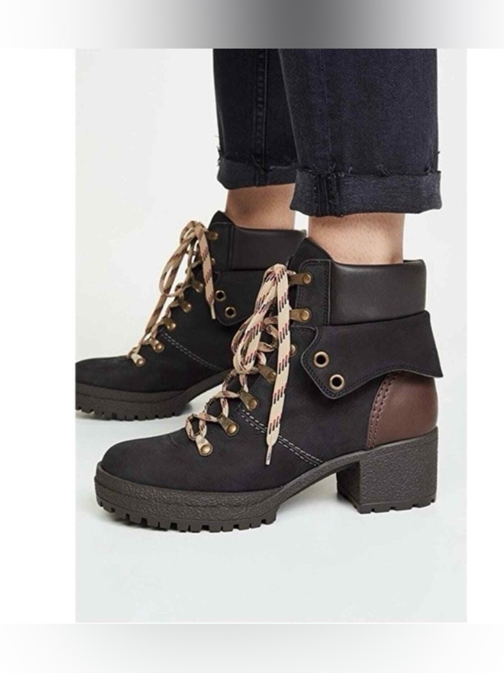 See by Chloé Eileen Shearling Hiking Boots | Size 37 (US 7) | Like New